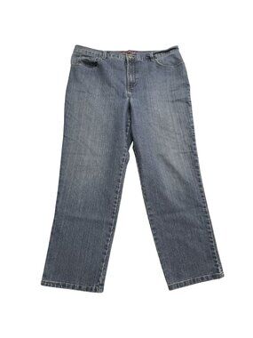 Gloria Vanderbilt Amanda Jeans Womens Size 18 Short Straight Leg Denim Blue
